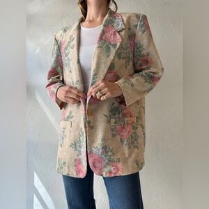 Vintage Sag Harbor Floral Blazer